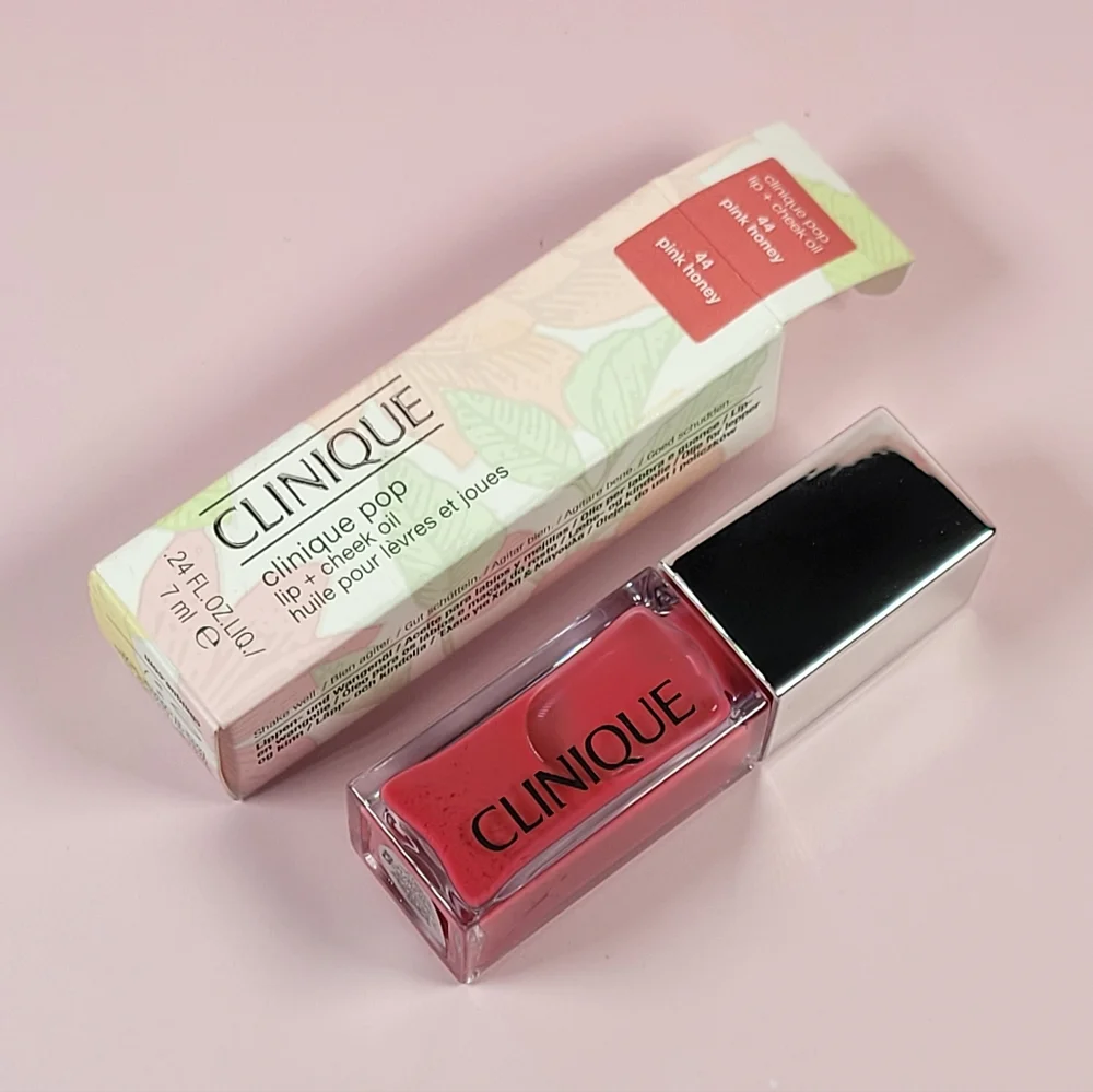 Clinique Limited Edition Pop Lip And Cheek Oil In Pink Honey BNIB